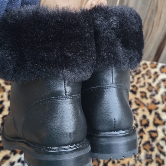 Lauren Ralph Lauren Women's Black Fur-Lined Boots Size 7.5B - Picture 8 of 14